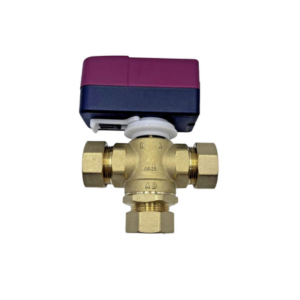 AUX 28mm Slow Closing 3 Port Valve with Dual Motor